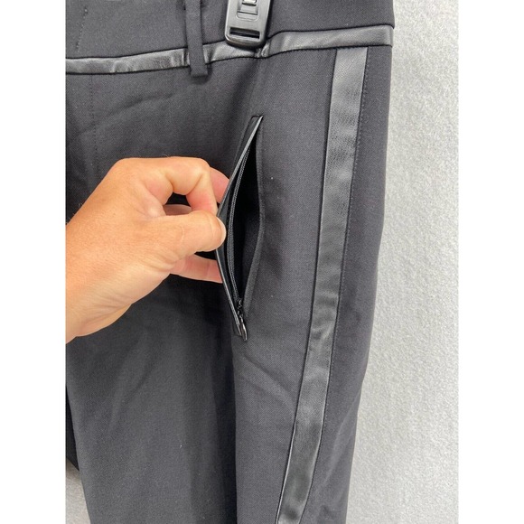 Vince Pants Womens Sz 8 Wool Tuxedo Stripe Slim‎ Straight Skinny Bottoms Trouser - Picture 2 of 11